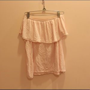Old Navy Light Pink Off the Shoulder Top Size YXL